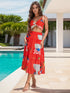 'Tropixie' Spaghetti Strap Top and Skirt Set - Celes Fashion
